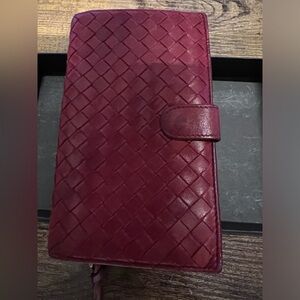 Bottega Veneta red wallet